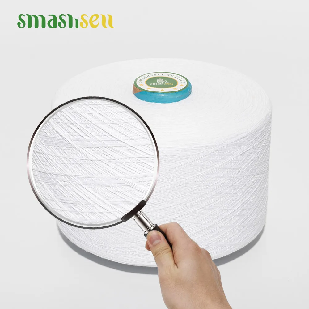 Ne 201 Regenerated Cotton Yarn Spun for Socks Yarn Optical White Bleached Yarn Socks 200 Thread