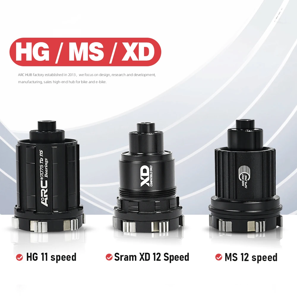 ARC Mountain Bike Hub MT009F/R 6 bearing 28/32/36 Holes 6 Pawls 3 Teeth 114Clicks XD/MS 12 Speeds Bicycle hubs