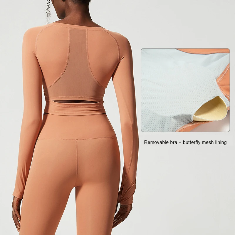 Custom Breathable Fitness Sports Suit Yoga Pants Leggings Yoga Suit Gym Sets Sports Top Gym Women Workout Sports Nude Top