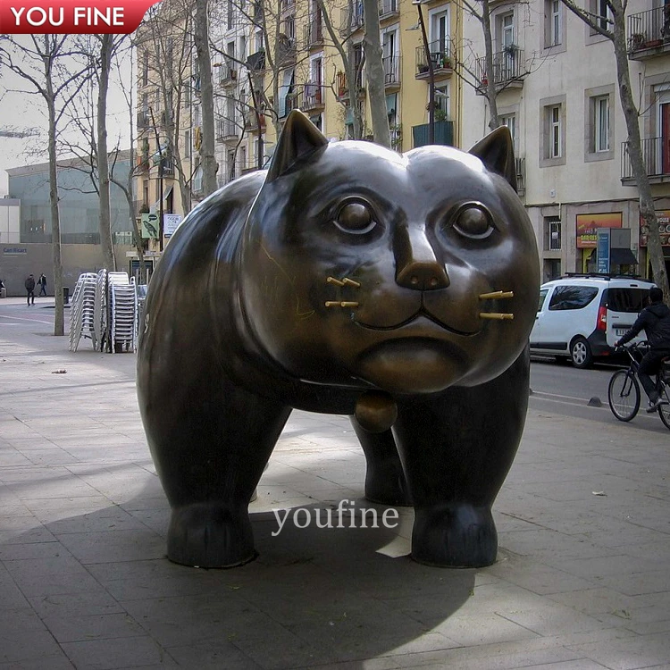 Cast Outdoor Large Metal Craft Bronze Fernando Botero Cat Statue