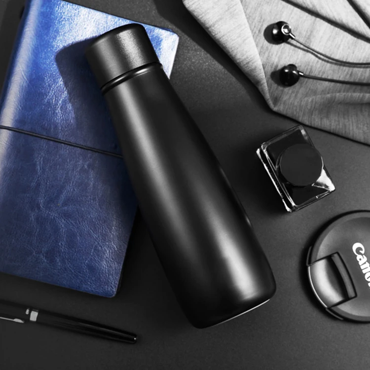 The New Alarm Clock Mode Reminds Hot And Cold Drinks Smart Stainless Steel Bottle Water Bottle