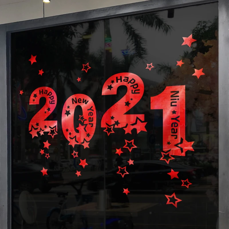 Custom High Quality Kids Room Shop Bedroom Decor Static Cling Sticker Luxury Ornament Shop Window Decals Christmas Stickers