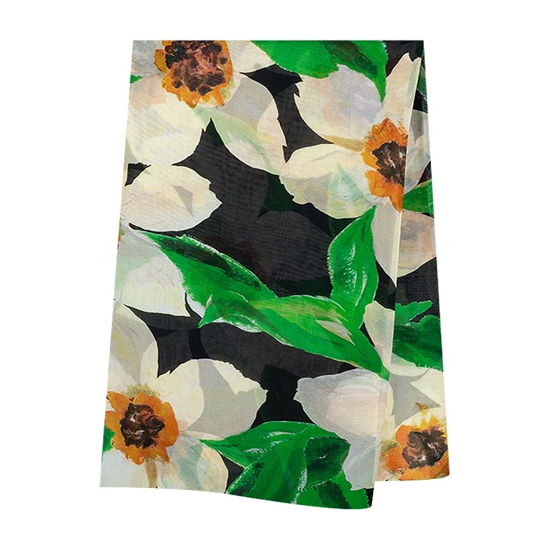 8mm silk chiffon fabric for dresses digital print 100% mulberry silk fabric soft hand feel 140cm width chiffon cloths