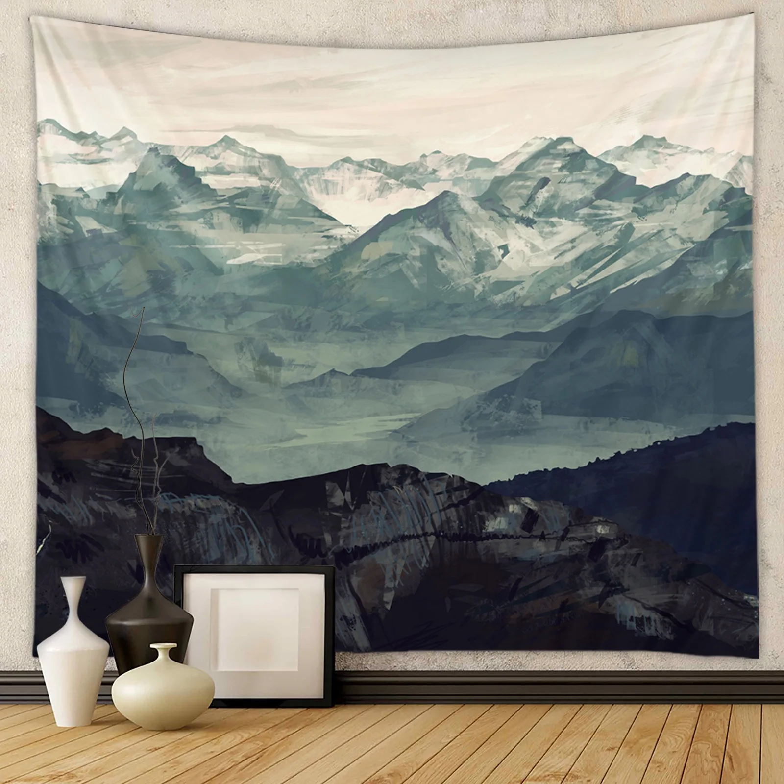 QK Printed Oriental Psychedelic Yoga Meditation Spiritual Custom Wall Hanging Tapestry OEM & ODM Supported for Wall Vase Use