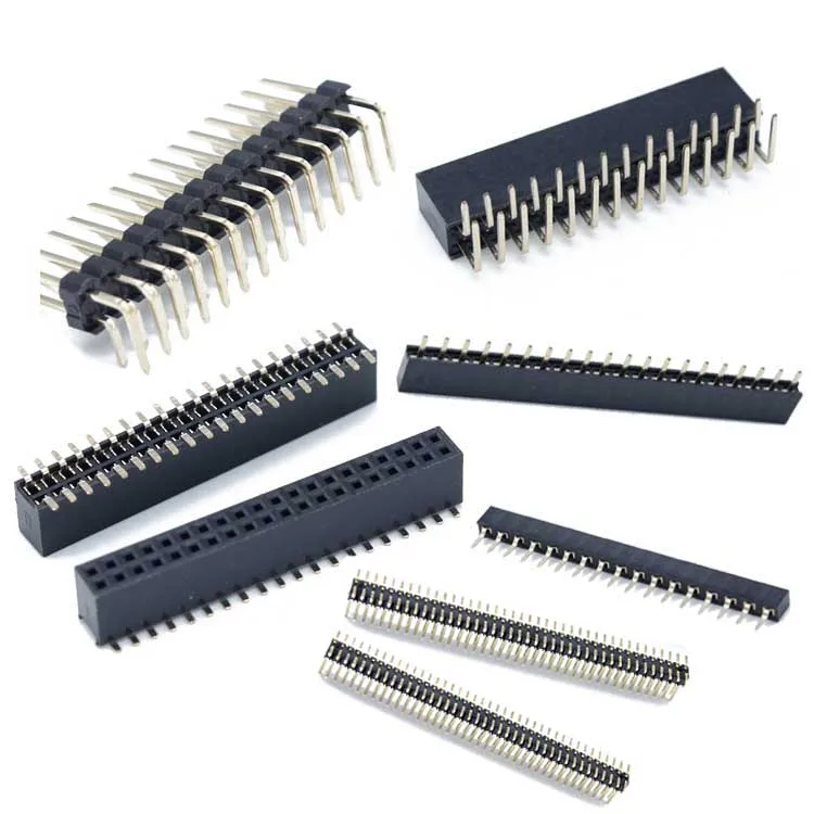 Pin Header Straight Smd Type 1.0 1.778mm 0.8mm 1.27mm 0.8 2.0mm 6 8 30 40 pin 254mm Double/Single Row Pin Header Connector 2.54