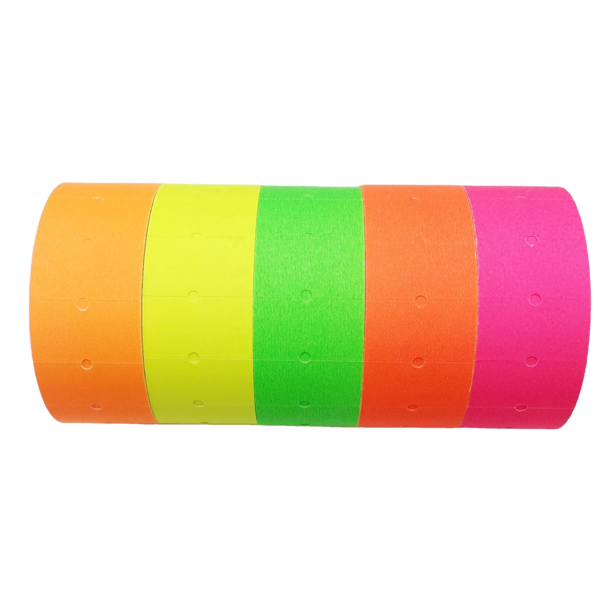 Mexico hot sale 5500 Fluorescent color price label red/green/yellow/purple/orange self adhesive supermarket tag price sticker