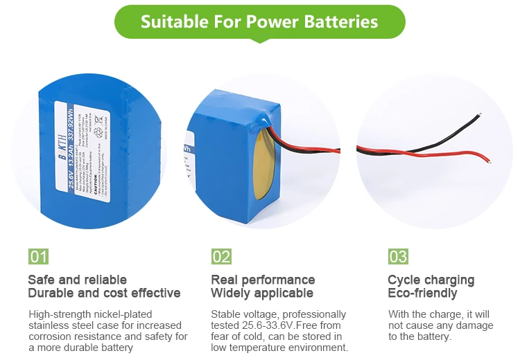 China supplier rechargeable lithium ion battery pack 25.6v 13.2ah for solar power system/LED panel light/stage audio
