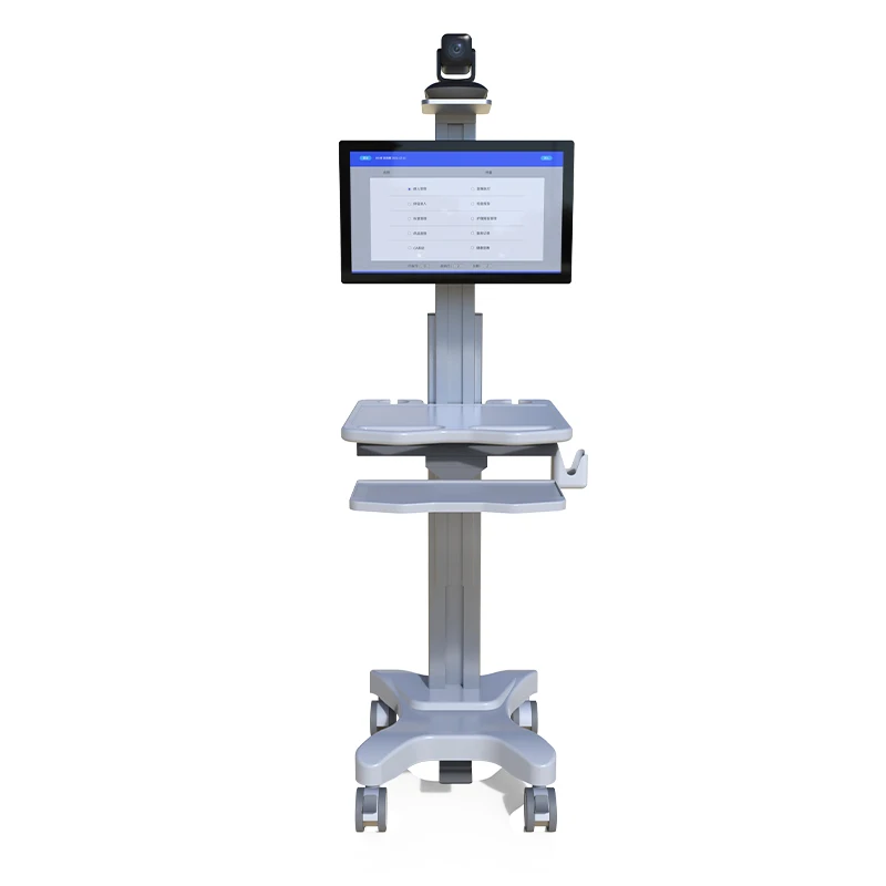 Customized all in one telemedicine PC system 5G medical trolley for hospital use