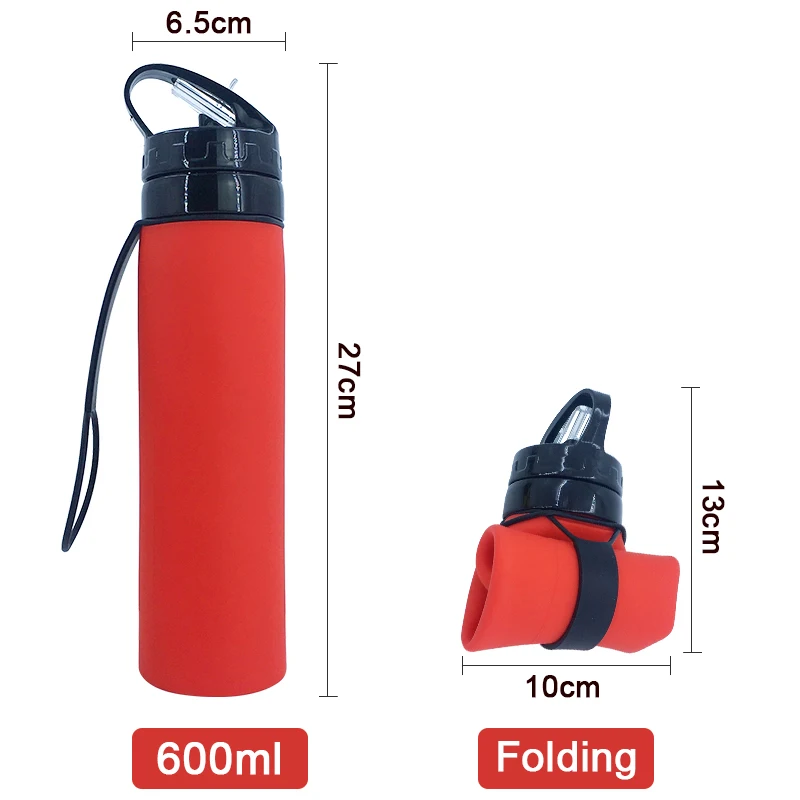 Price Superior Quality Durable Resistant Reusable Silicone Rubber Water Bottle Outdoor Reuse able Water Bottle
