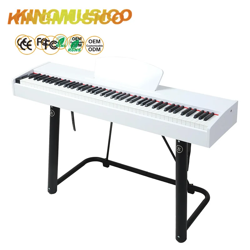 high qualiy black and white Digital Piano Keyboard 88 Keys with Weighted Hammer Action Electric piano