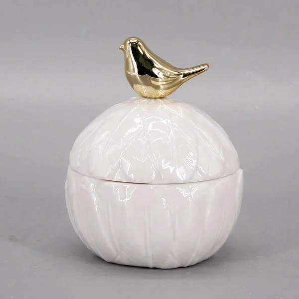 Свадебные тисненые банки для хранения перьев фарфоровый чехол керамическая безделушка птица шкатулка держатель