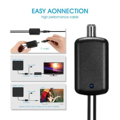  Прозрачный HD цифровой усилитель для помещений UHF спутниковая Vhf Hdtv ТВ