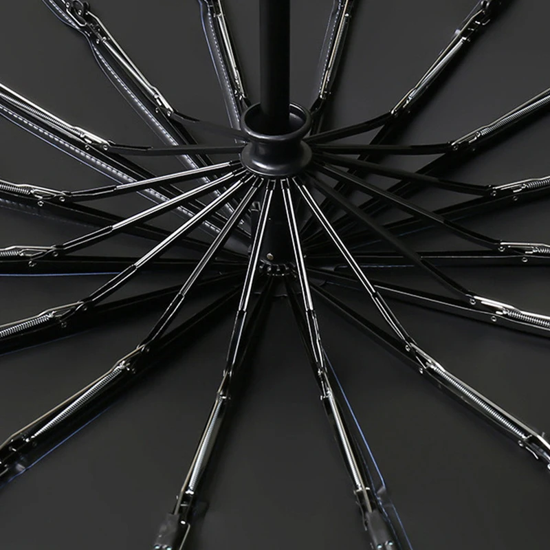 24k Fully Automatic Reinforced Lady Foldable Umbrella Large Windproof Sunshade 3 Folding Umbrella