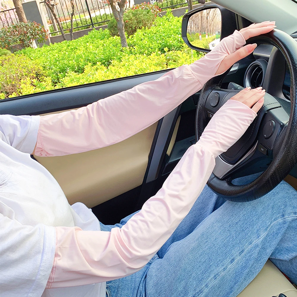 Женский летний солнцезащитный дышащий рукав для вождения с защитой от УФ-лучей