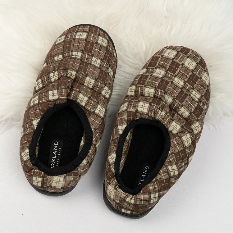 Custom fashion plush fur fuzzy fluffy furry winter warm indoor house home slippers for men