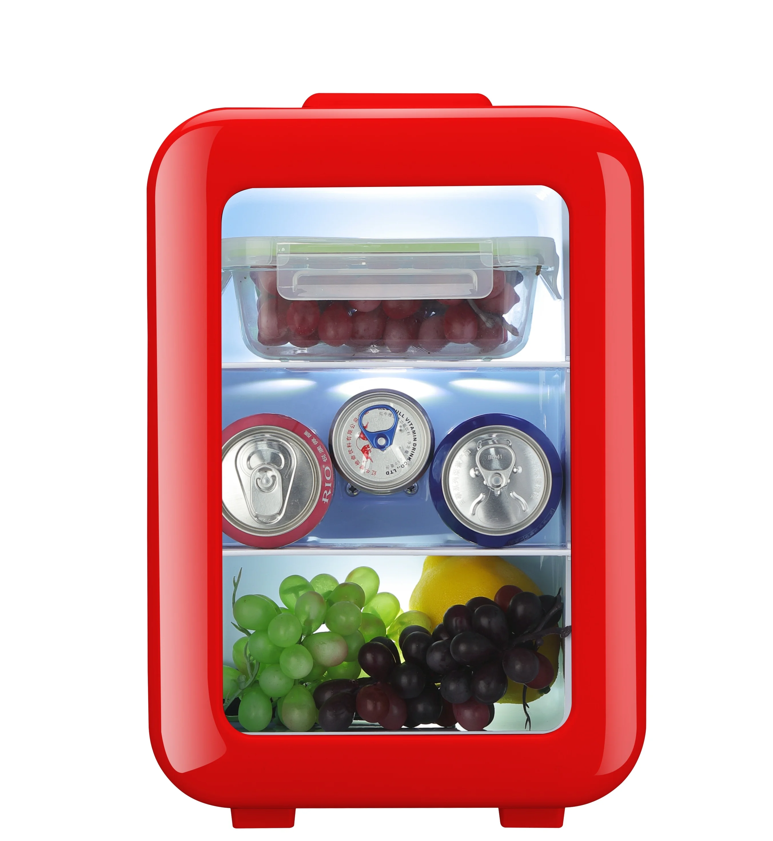 Cosmetic LED 10l mini fridge display pepsi portable mini refrigerator price  mirror see through door refrigerator