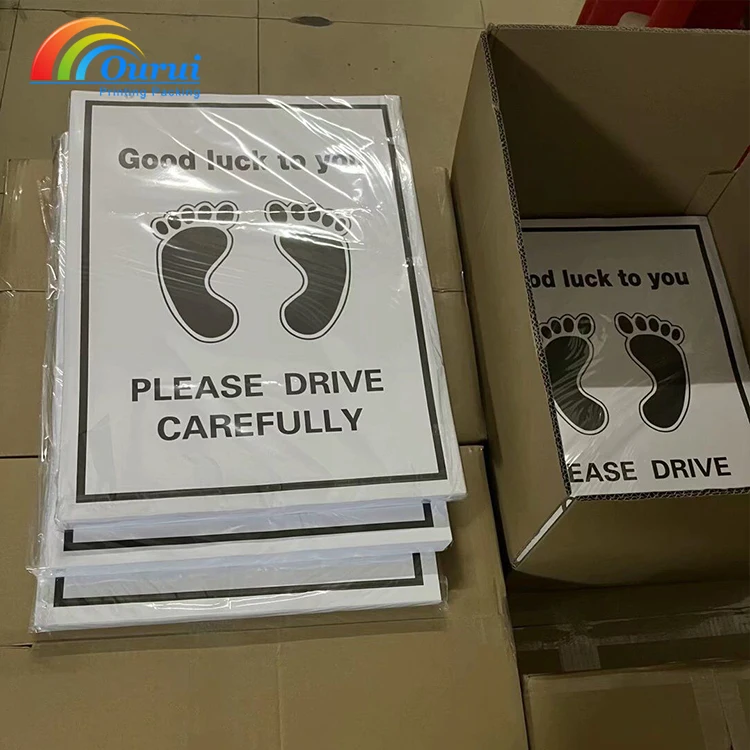 Wholesale OEM print paper car disposable floor mat  custom car floor mats