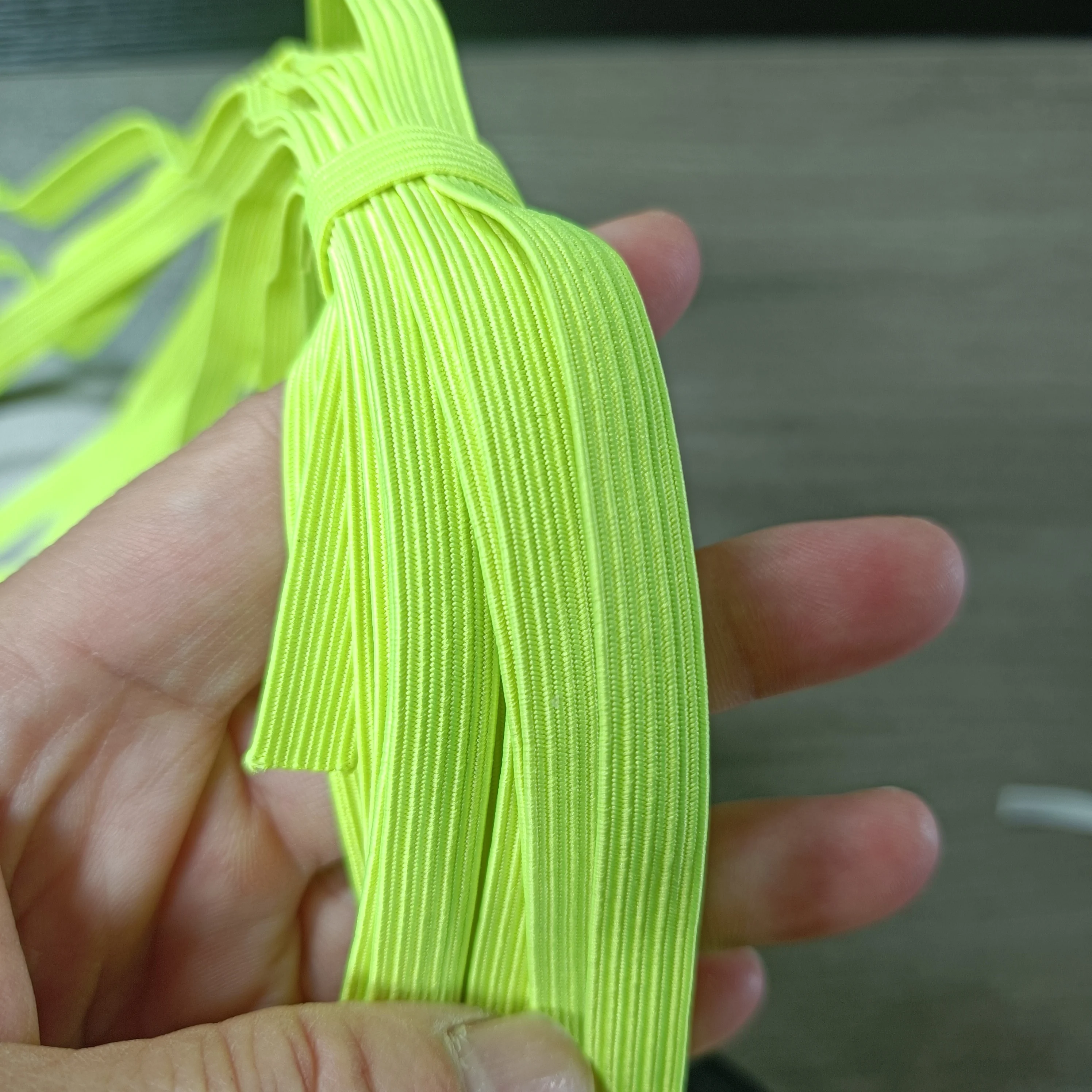 Custom 4mm 6mm 8mm 10mm Braided Elastic Band High Quality Flat Elastic Cord Strong Elastic Rope for Sewing Waistband Shoelace