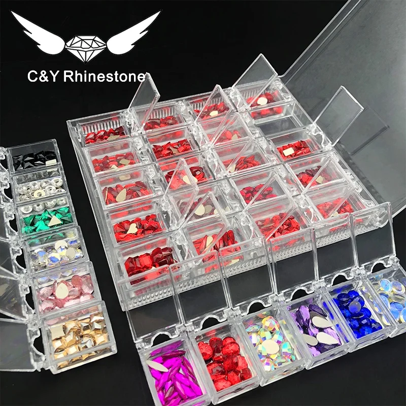 C&Y Flat Back Crystal Stone For Nails Decoracion Ab Rhinestones Non Hotfix Bulk