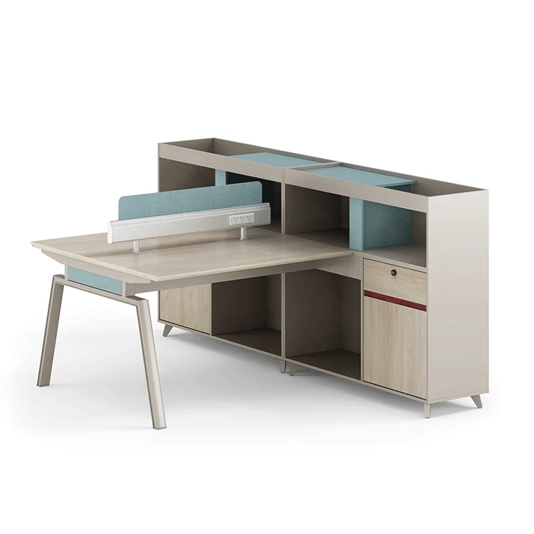 High Quality Simple Fashionable Call Center Office Workstations With Side Table Setup