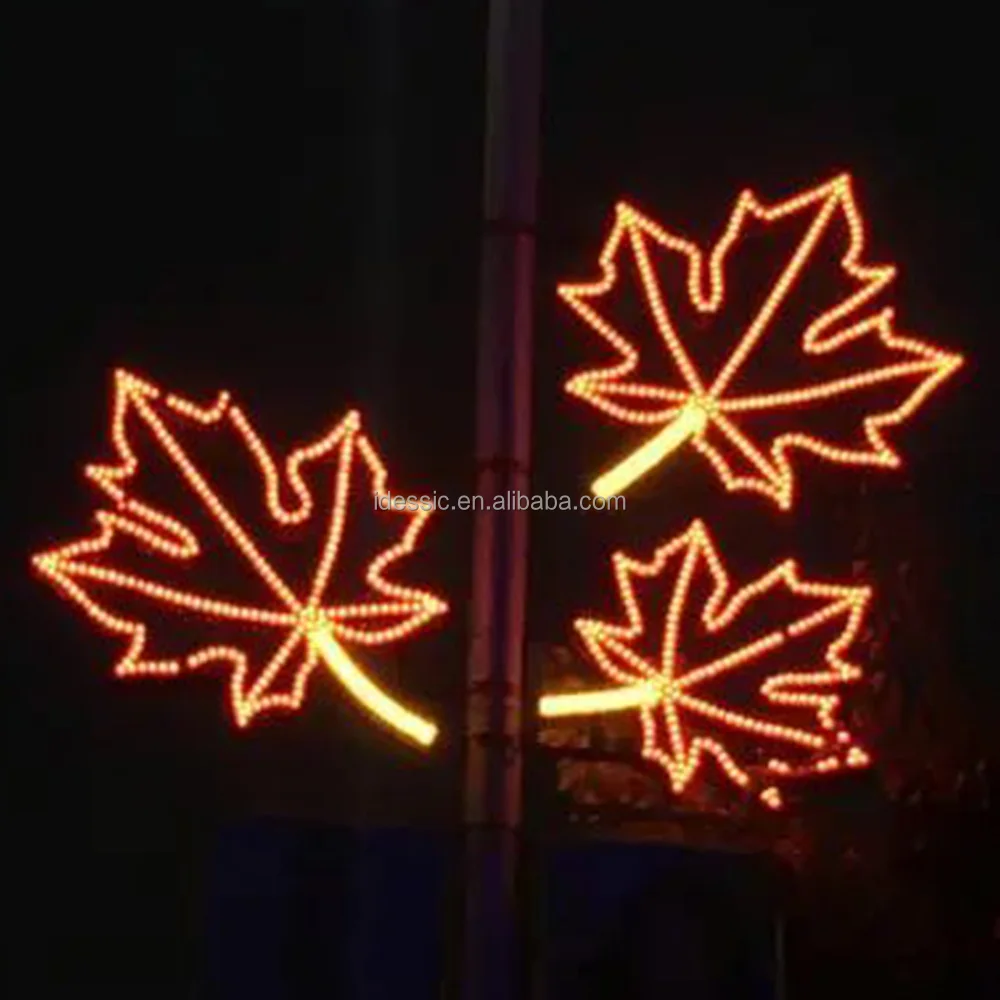 Outdoor LED rope light frame flower Christmas lighting silhouettes for yard holiday decoration