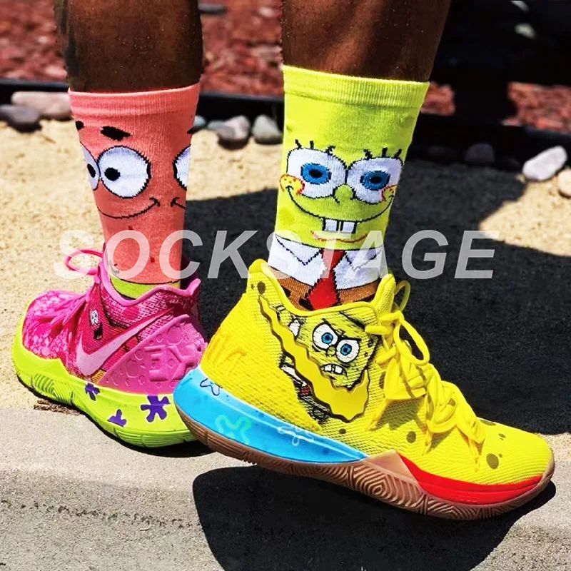 Wholesale price fashion socks Patrick Star pattern women men crew funny cute cartoon socks