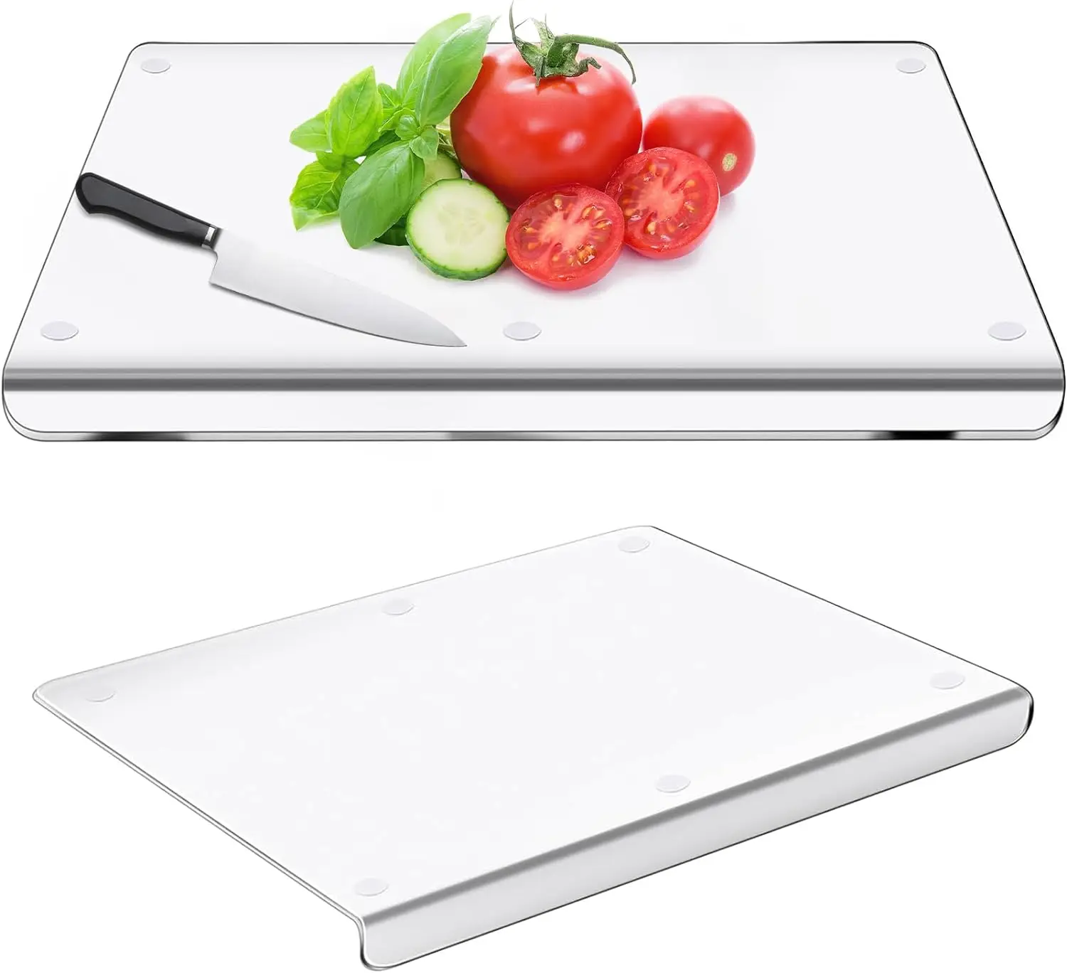 Custom Acrylic Plastic Counter Clear Clear Acrylic Cutting Board with Lip for  Kitchen Acrylic Transparent Cutting Board