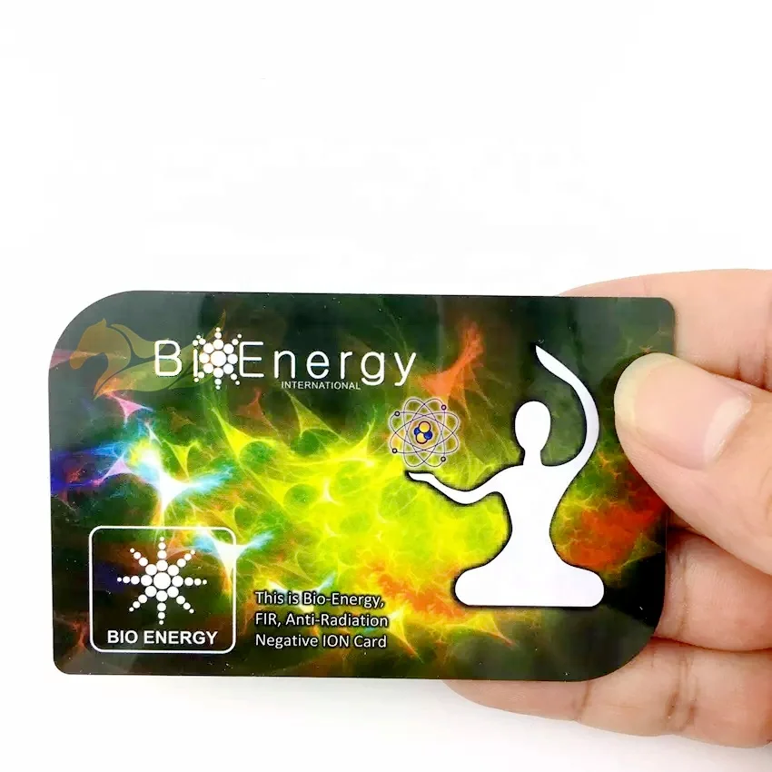 Energy Card for Health Care Bio Energy Card 20000-25000cc Negative Ion Power Chip 86*54MM Customized Logo