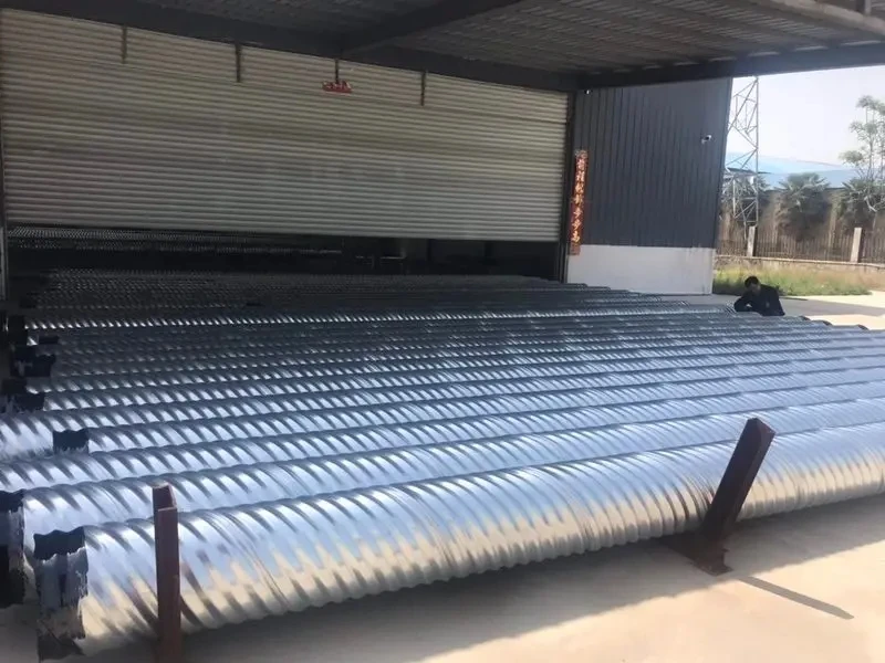 cheap price  zinc coated culvert pipe corrugated carbon steel culvert road culverts in china