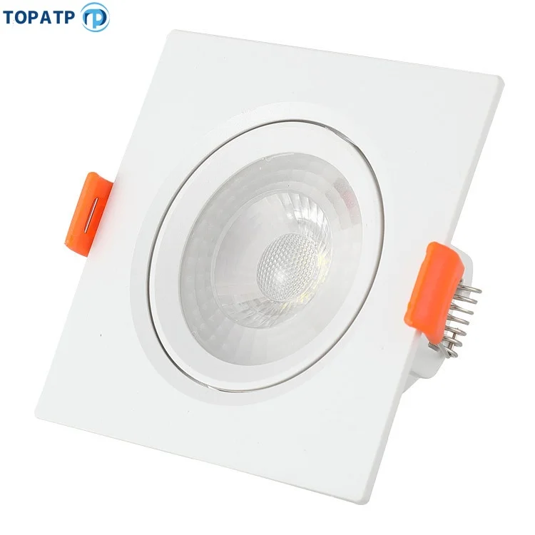 Round Square Recessed Spotlight Adjustable SMD Downlight 5w 7w Ceiling Spot Light Cabinet 3CCT LED Slim Spot Light LED