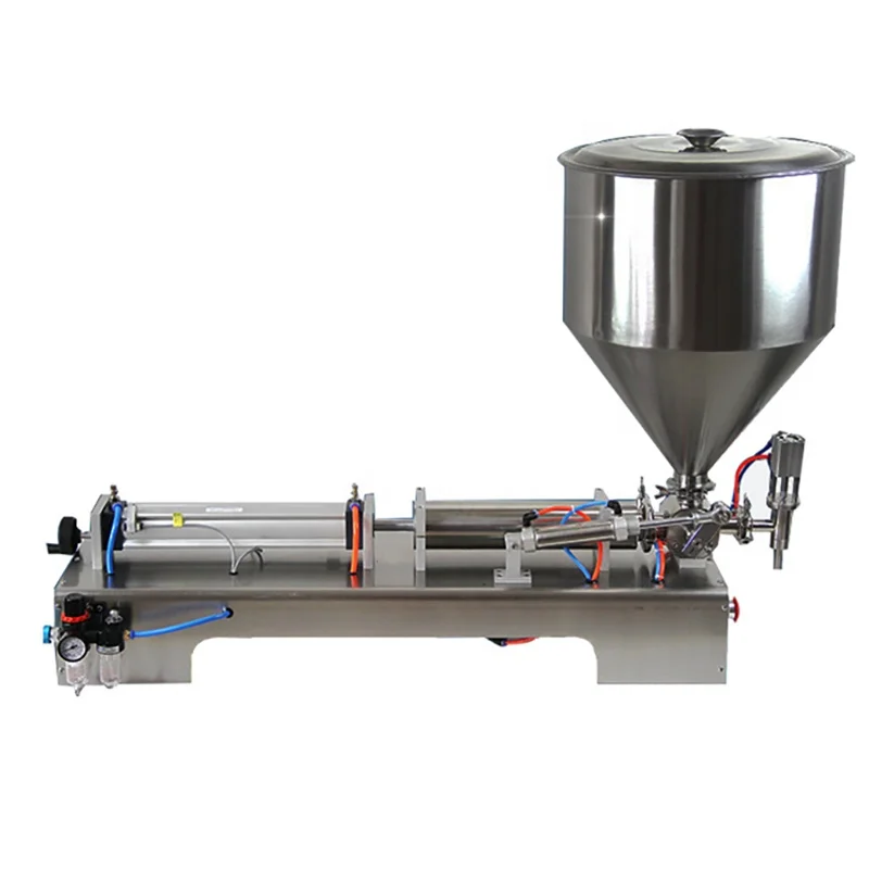 Semi Automatic Sugar Chocolate Chili Honey Stick Cream Heating Tank Paste High Viscosity Sauce Paste Gel Filling Machine