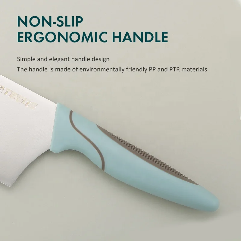 Wholesale Cheap Kitchen Knife Set Stainless Steel Cleaver Knife Japan Kitchen Slicing Knives With PP Handle