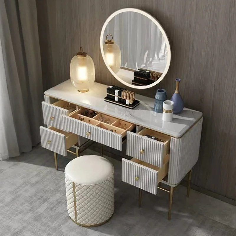 Luxury Home Furniture Bedroom Set Modern Dressing Table For Bedroom Make Up Dressing Table With Led Mirror