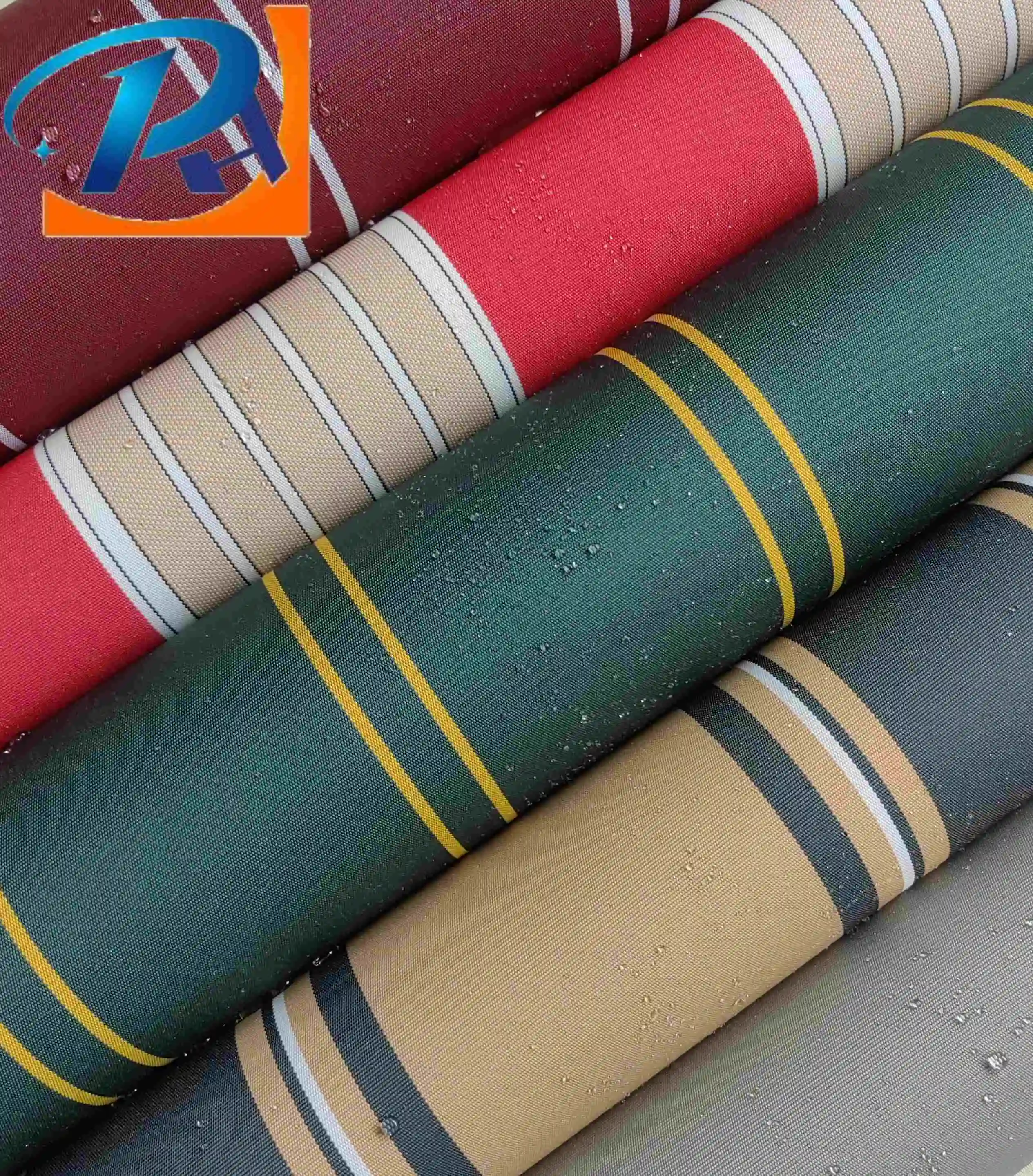 In stock waterproof woven 600D polyester fabric awning fabric for outdoor tent sunshade