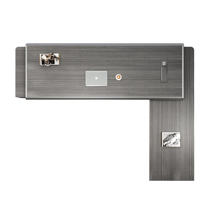 Hot Sale OEM Office Furniture Wood luxury ergonomic contemporary Executive Office Table l-shaped office desk with shelves