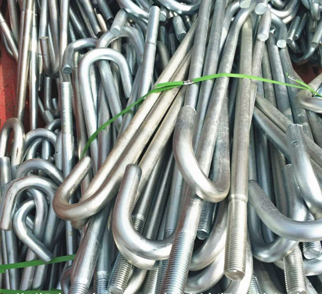 Galvanized L shape and J shape  eye head Anchor Bolt