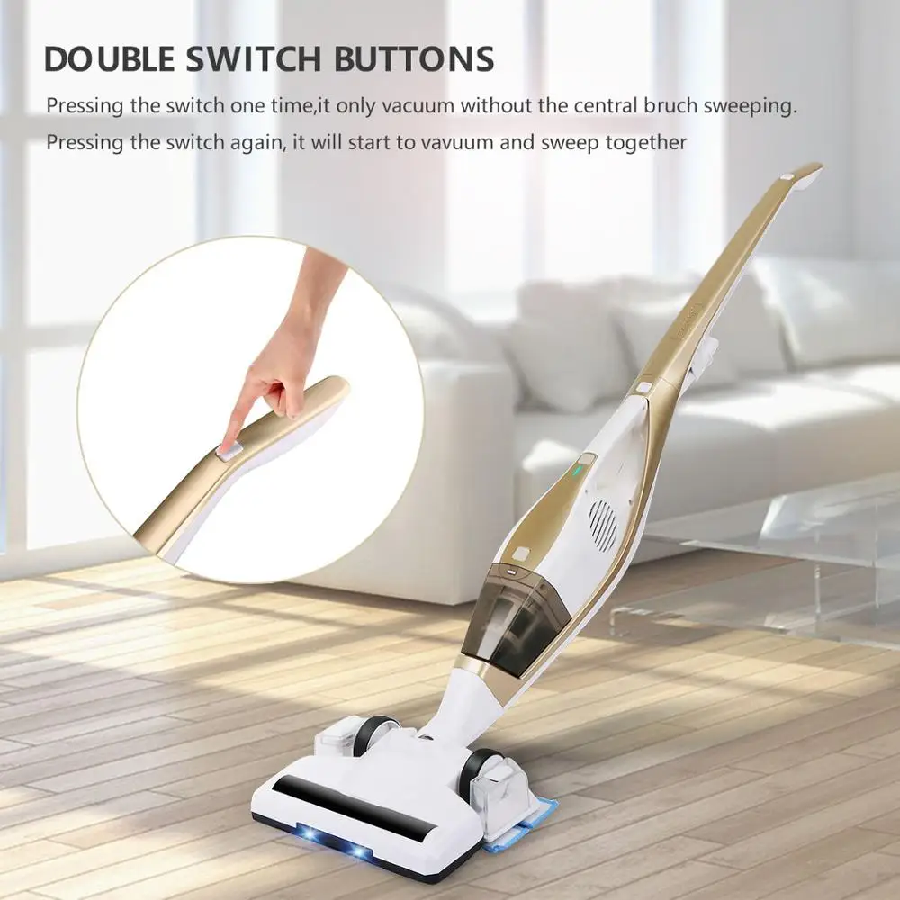 4 in 1 rechargeable sweeper, mop, stick vacuum cleaner and Handheld Cordless Vacuum Cleaner golden