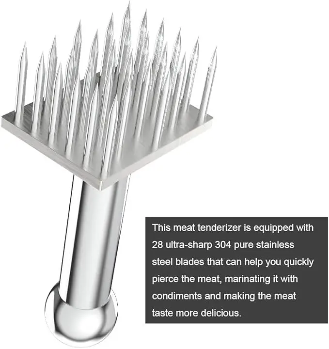 Best Selling Kitchen Gadgets Heavy-Duty Stainless Steel Meat Tenderizer Needle Profession Kitchen Tools for Kitchen Cooking