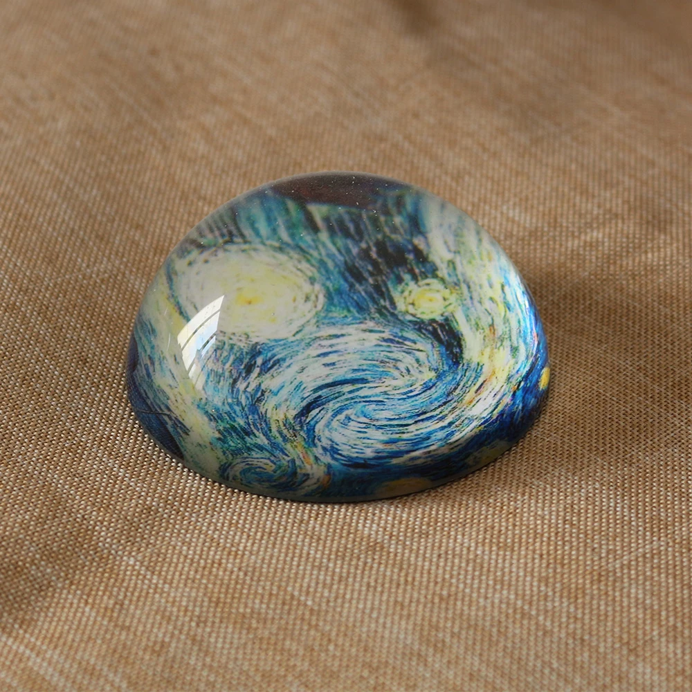 wholesale Crystal Glass Dome Paperweight With Custom Printed Half Ball Sphere Paperweight For Sales