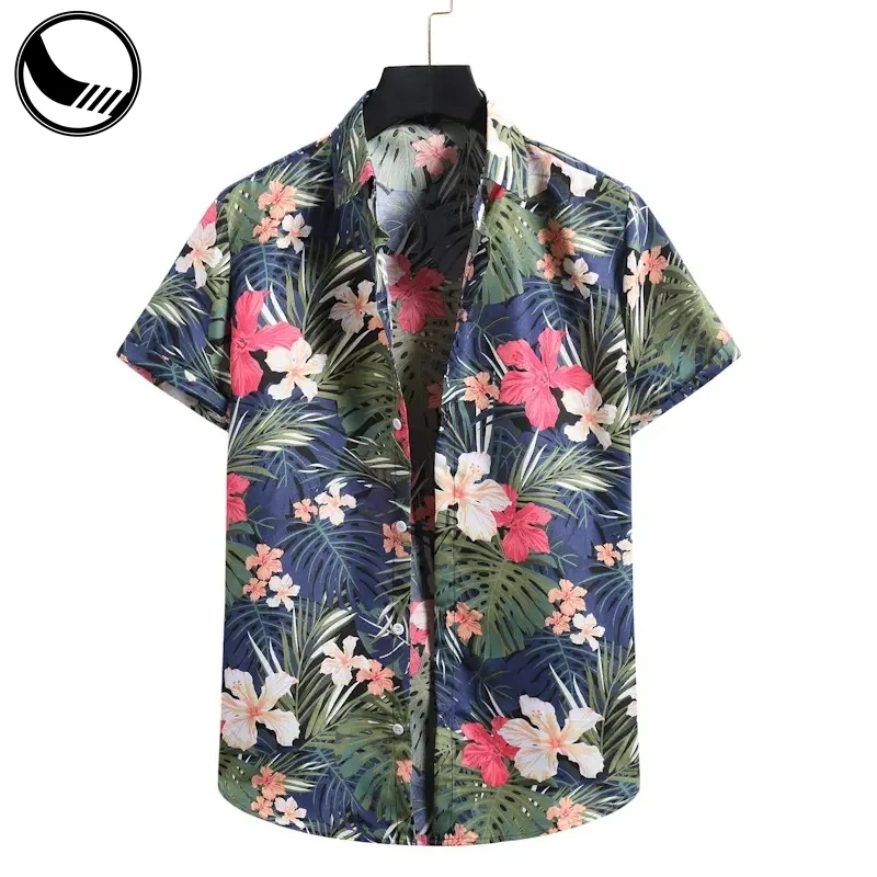 BETHERIVAL wholesale street polyester mens collar stripped polo golf shirt spring floral hawaiian t shirts