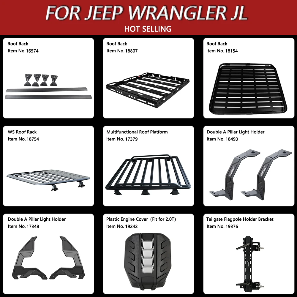rear bumper  tire carrie jeep wrangler jl accessories & parts skid plate  tail lights  front bumper roof rack  half doors  hood