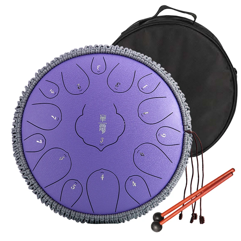 Hluru Carbon Steel Tongue Drum Professional Musical Instruments Sale 6-inch 11 Notes Handpan Percussion Drum Kits THY11