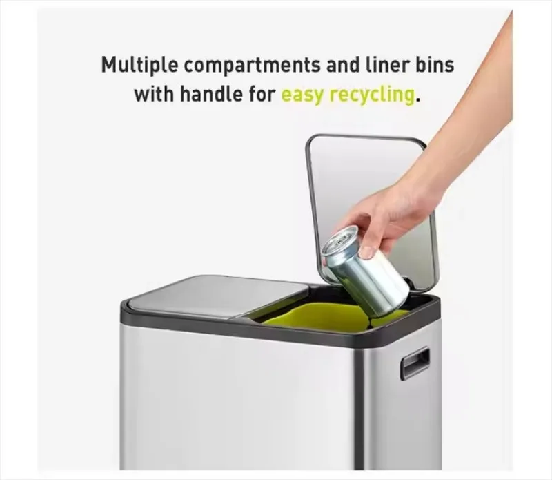 Smart Double Standing Home Kitchen Waste Bins for Garbage Sorting
