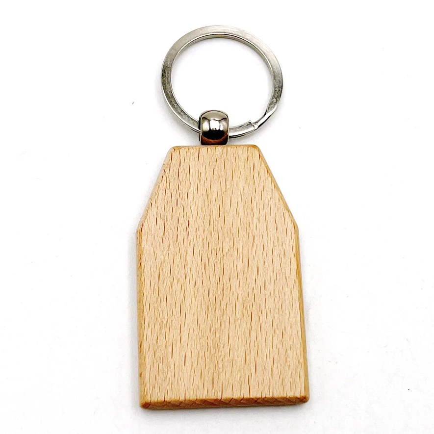 Keychains Keychain for Engraving 2023 High Quality Blank Wood Custom Laser Logo Wooden Silicone Alloy Light Keychain