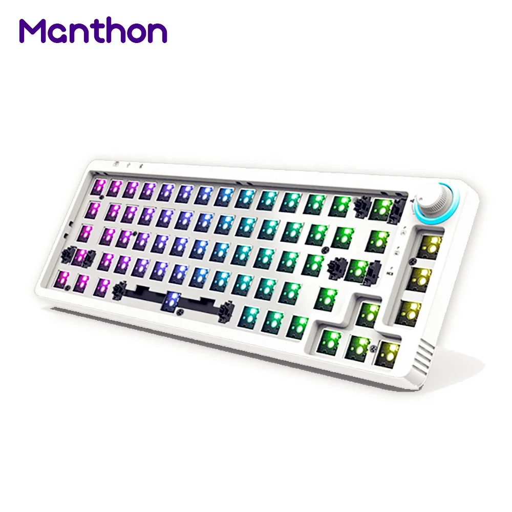 Keybox Holytom Holy Tom TM 680 TM680 RGB 3 Mode Hotswappable 60% Key Hot Swapable Barebones Mechanical Keyboard Kit with Knob