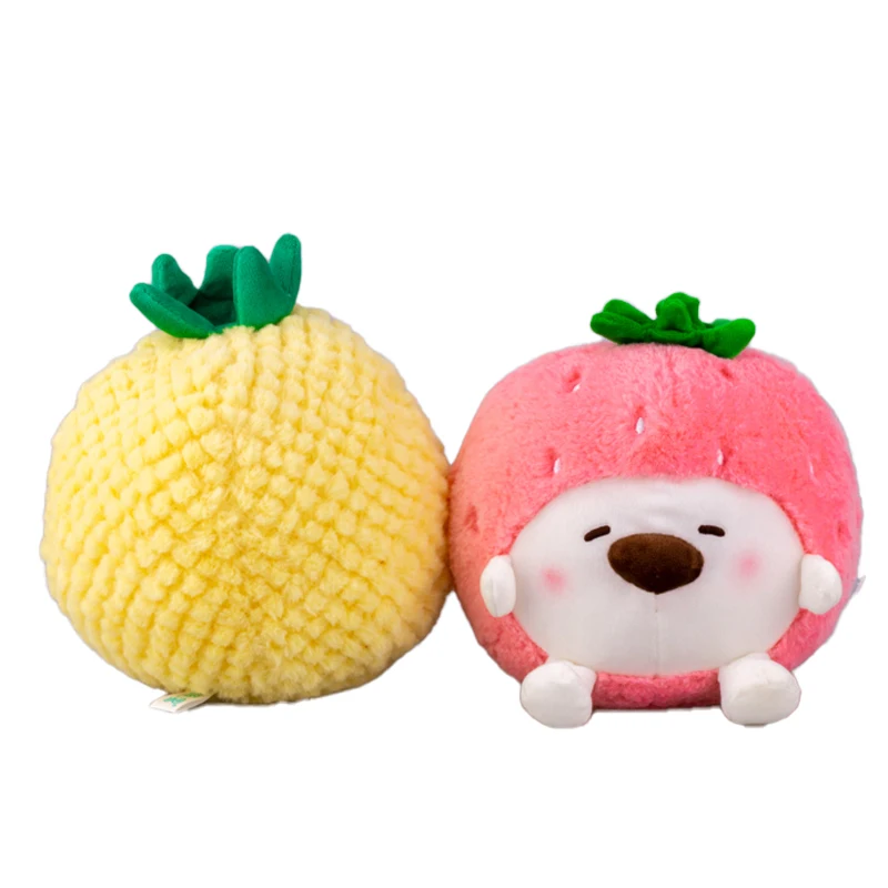 Ledi Wholesale Brinquedo 7 Inches Strawberry Glutinous Rice Bear Plush Toy New Animal Pillow Soft Toy Custom Kids Stuffed Toys