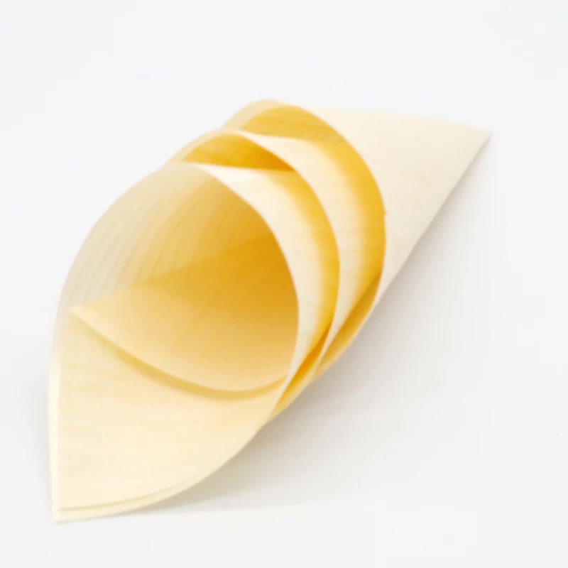 Eco friendly small wooden boat wooden cone/cup for food