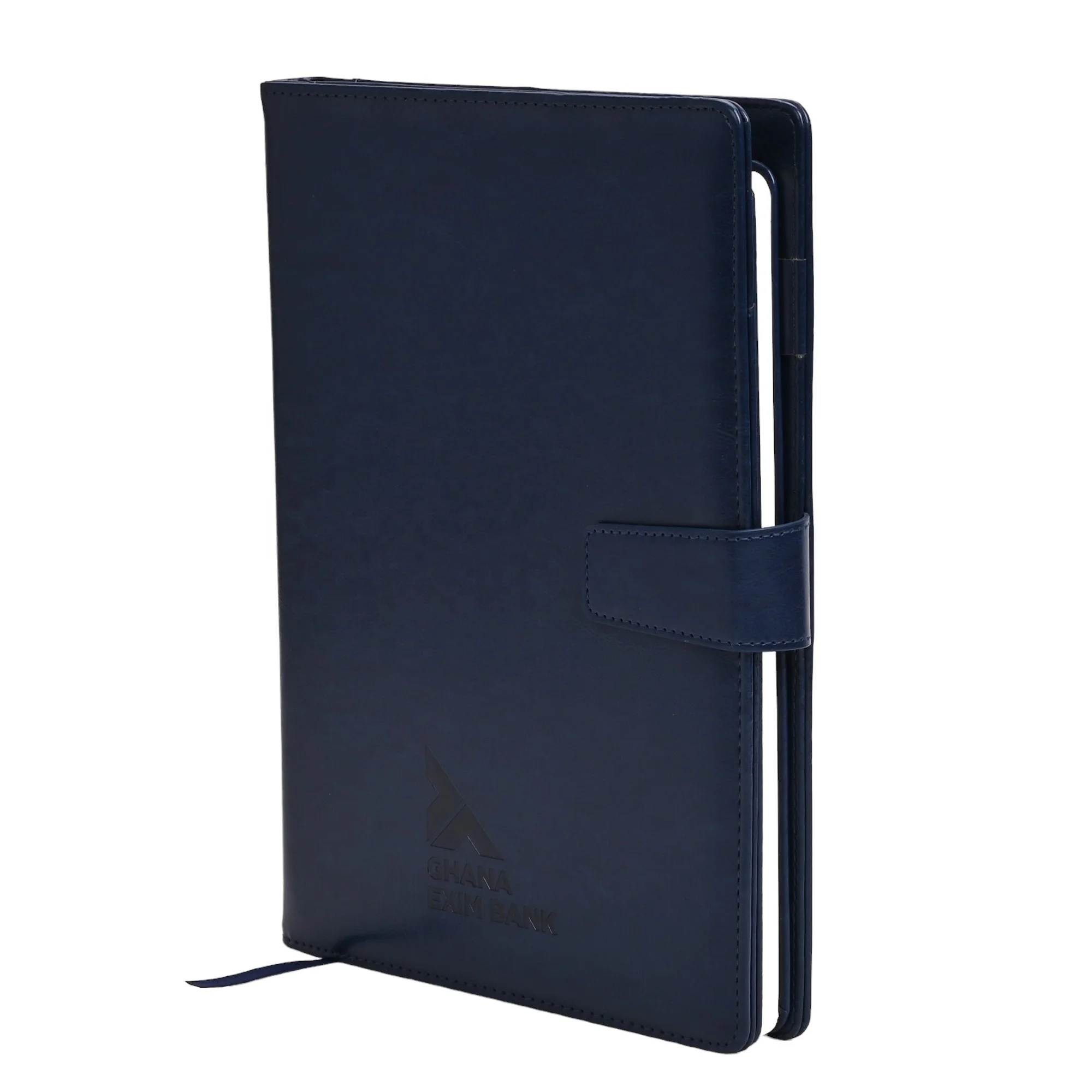 Thick Soft PU Leather A4 Academic University Student Record Notebook Journal With Storage Leather Protective Case