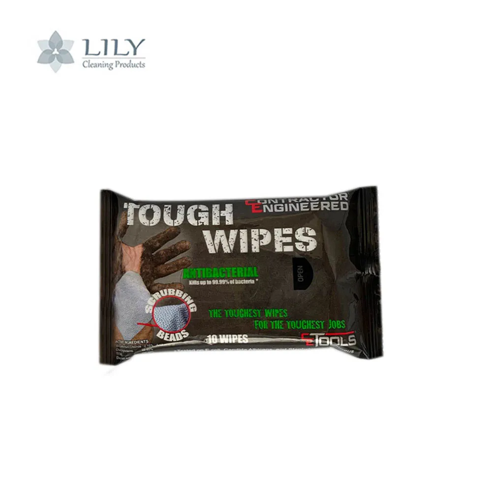 oem disposable wet wipes industrial heavy duty cleaning wipes clean oil/grease/oil paint canister rolled wipe