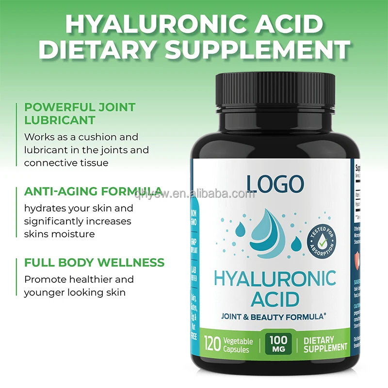 OEM ODM Skin Whitening Hyaluronic Acid Capsules Food Supplement Hyaluronic Acid Capsules Skin Whitening